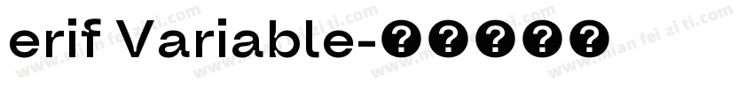 erif Variable字体转换